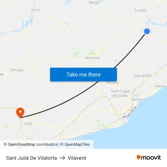 Sant Julià De Vilatorta to Vilaverd map