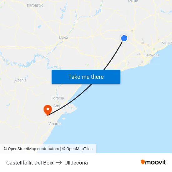 Castellfollit Del Boix to Ulldecona map