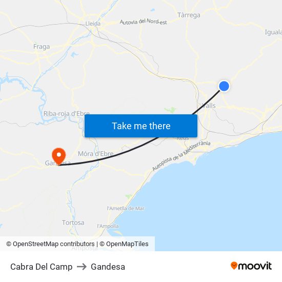Cabra Del Camp to Cabra Del Camp map