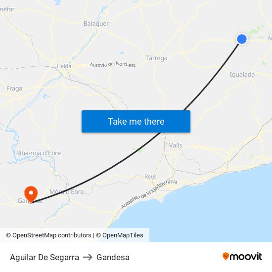 Aguilar De Segarra to Aguilar De Segarra map