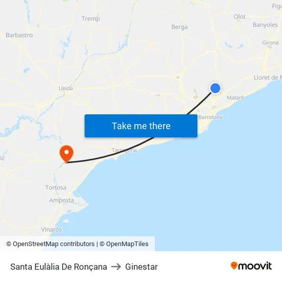 Santa Eulàlia De Ronçana to Ginestar map