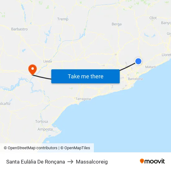 Santa Eulàlia De Ronçana to Massalcoreig map