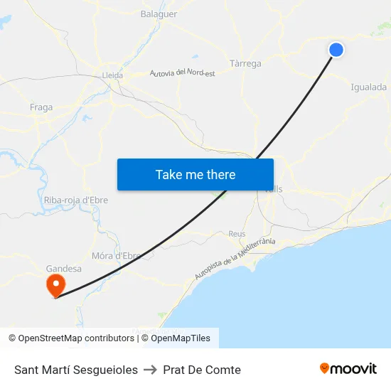 Sant Martí Sesgueioles to Prat De Comte map