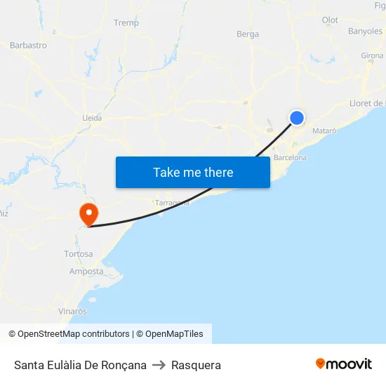 Santa Eulàlia De Ronçana to Rasquera map