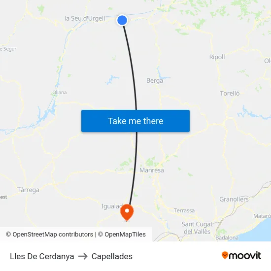 Lles De Cerdanya to Capellades map