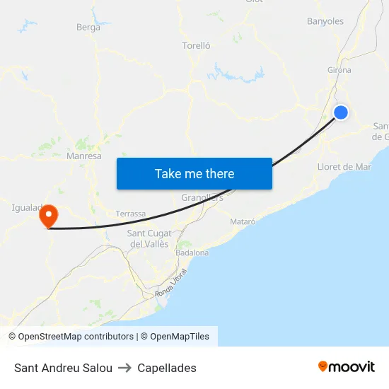 Sant Andreu Salou to Capellades map