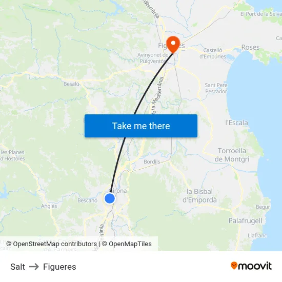 Salt to Figueres map
