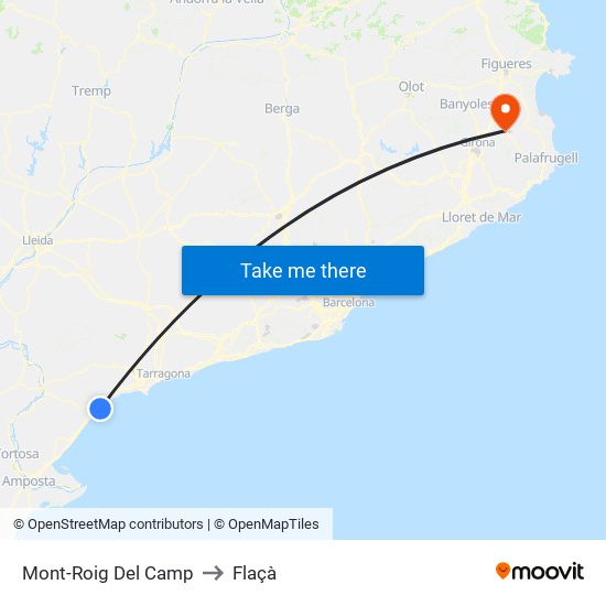 Mont-Roig Del Camp to Flaçà map