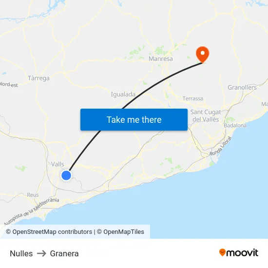 Nulles to Granera map