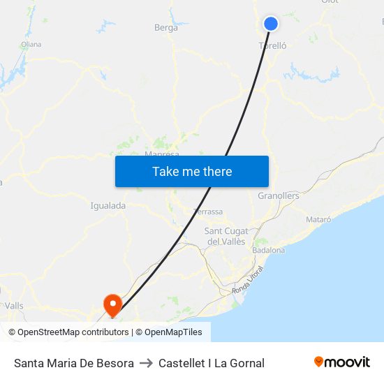 Santa Maria De Besora to Castellet I La Gornal map