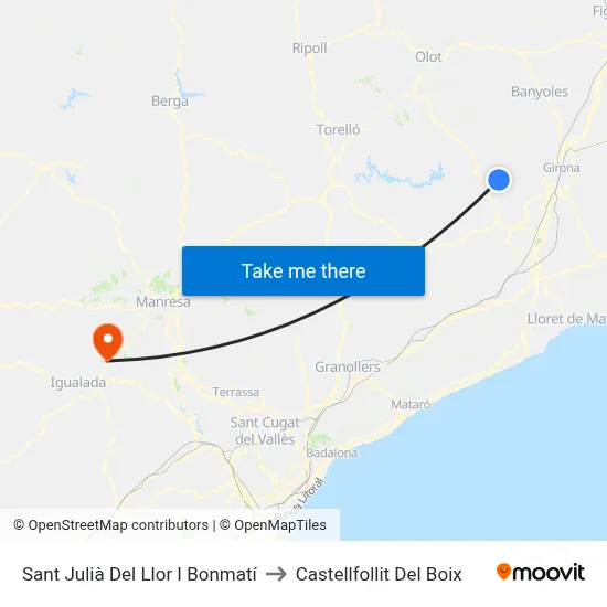 Sant Julià Del Llor I Bonmatí to Castellfollit Del Boix map