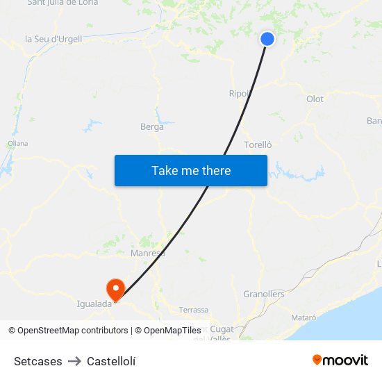 Setcases to Castellolí map