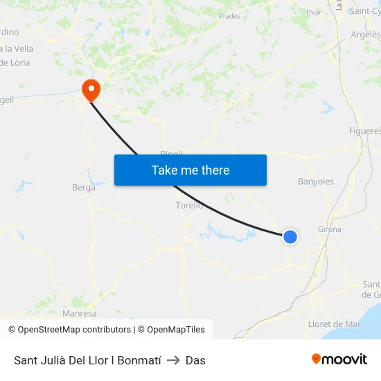 Sant Julià Del Llor I Bonmatí to Das map