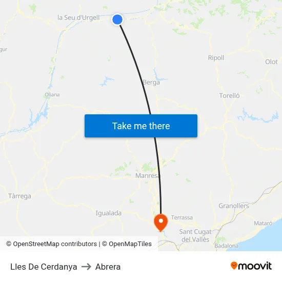 Lles De Cerdanya to Abrera map