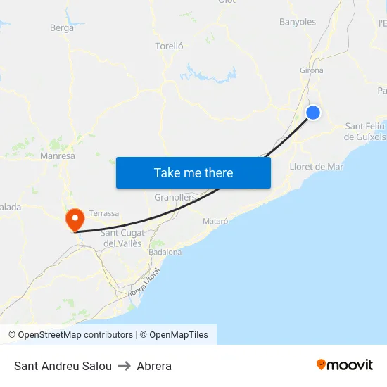 Sant Andreu Salou to Abrera map