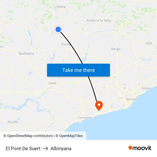 El Pont De Suert to Albinyana map