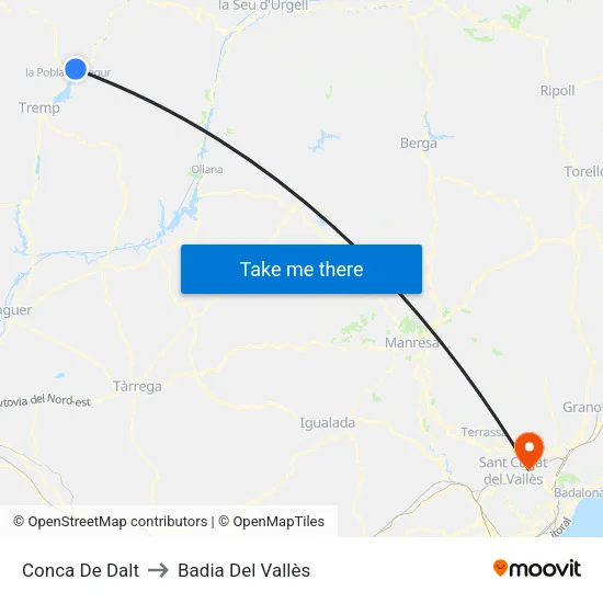 Conca De Dalt to Badia Del Vallès map