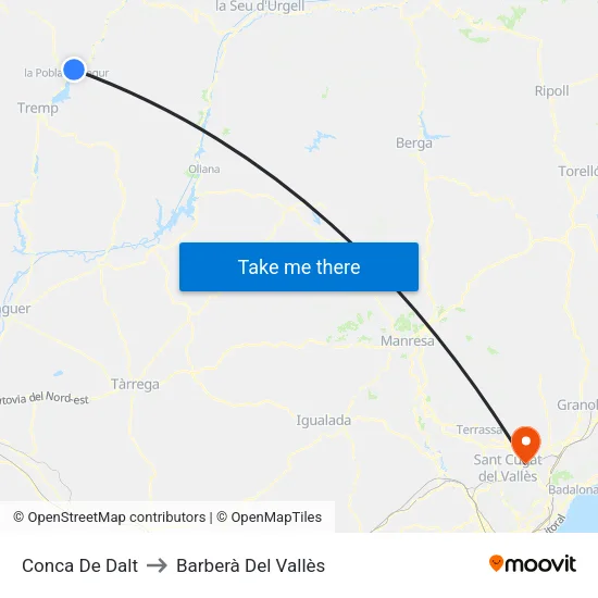 Conca De Dalt to Barberà Del Vallès map
