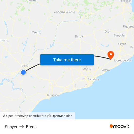 Sunyer to Breda map