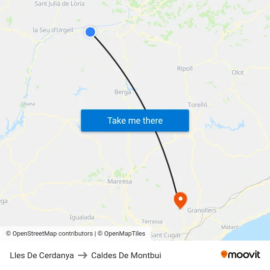 Lles De Cerdanya to Caldes De Montbui map