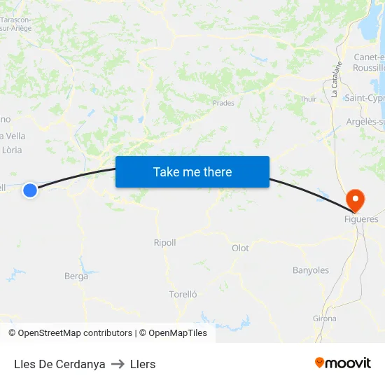 Lles De Cerdanya to Llers map