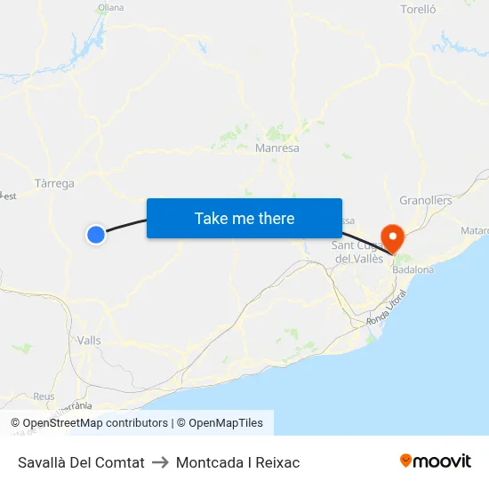 Savallà Del Comtat to Montcada I Reixac map