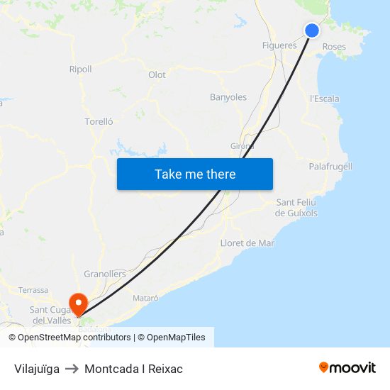 Vilajuïga to Montcada I Reixac map