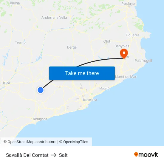 Savallà Del Comtat to Salt map