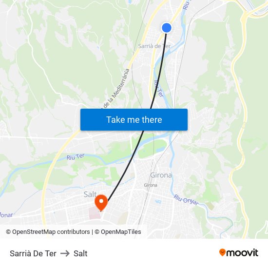 Sarrià De Ter to Salt map