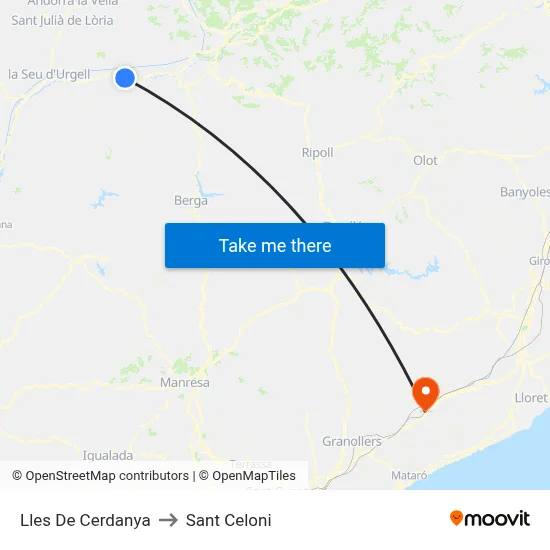Lles De Cerdanya to Sant Celoni map