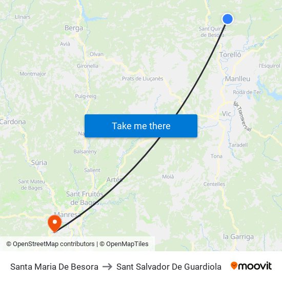 Santa Maria De Besora to Sant Salvador De Guardiola map