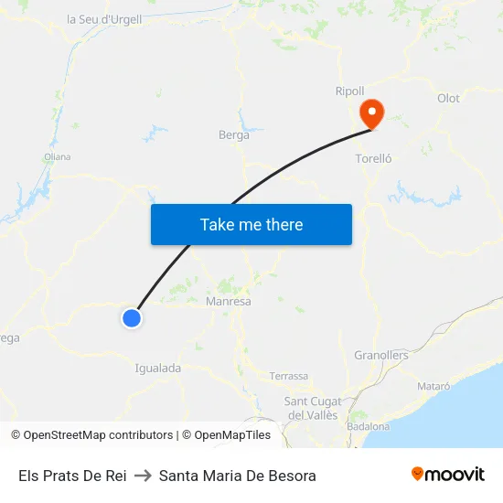 Els Prats De Rei to Santa Maria De Besora map