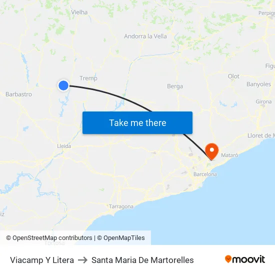Viacamp Y Litera to Santa Maria De Martorelles map