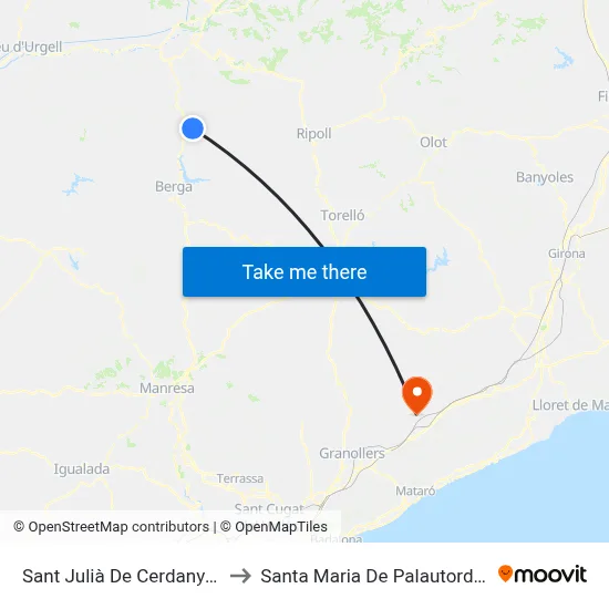 Sant Julià De Cerdanyola to Santa Maria De Palautordera map