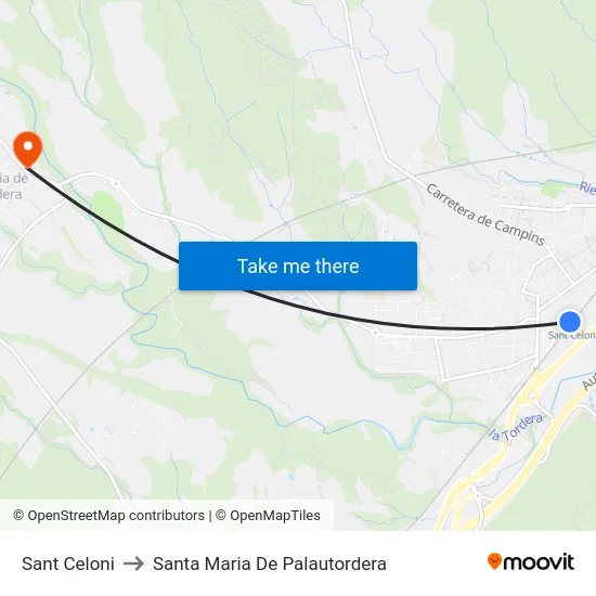 Sant Celoni to Santa Maria De Palautordera map