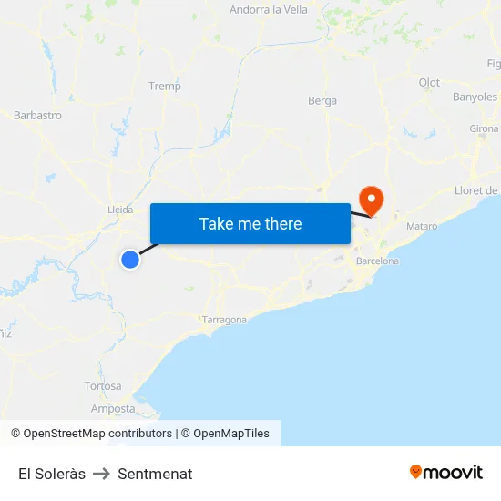 El Soleràs to Sentmenat map