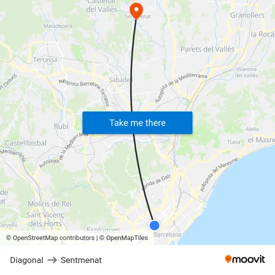 Diagonal to Sentmenat map