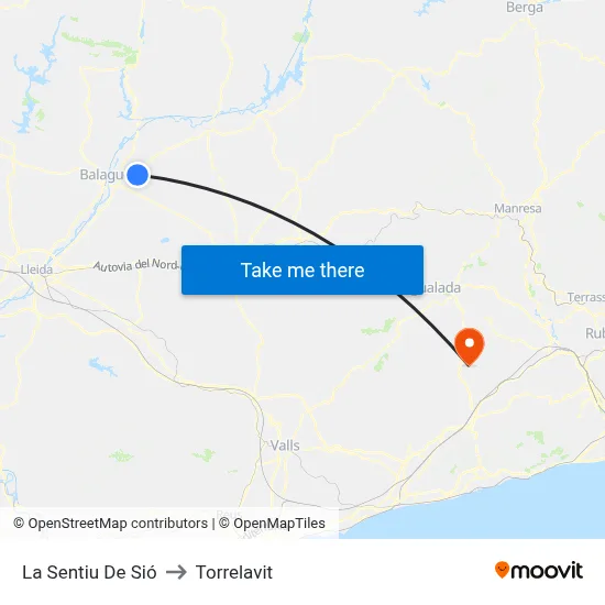 La Sentiu De Sió to Torrelavit map