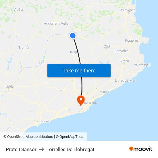 Prats I Sansor to Torrelles De Llobregat map