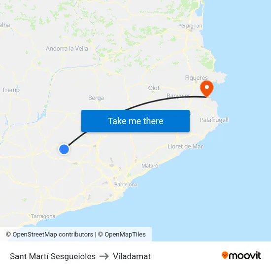 Sant Martí Sesgueioles to Viladamat map