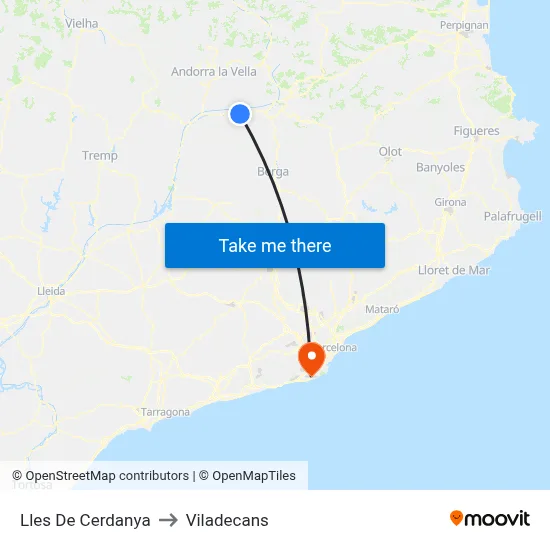 Lles De Cerdanya to Viladecans map