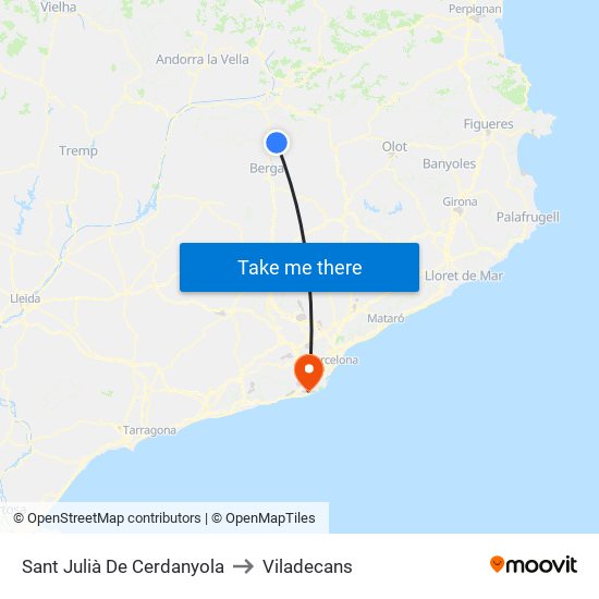 Sant Julià De Cerdanyola to Viladecans map