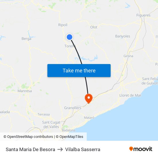 Santa Maria De Besora to Vilalba Sasserra map