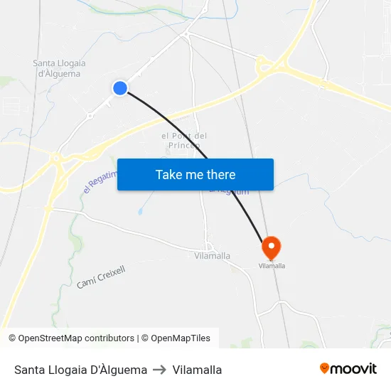 Santa Llogaia D'Àlguema to Vilamalla map