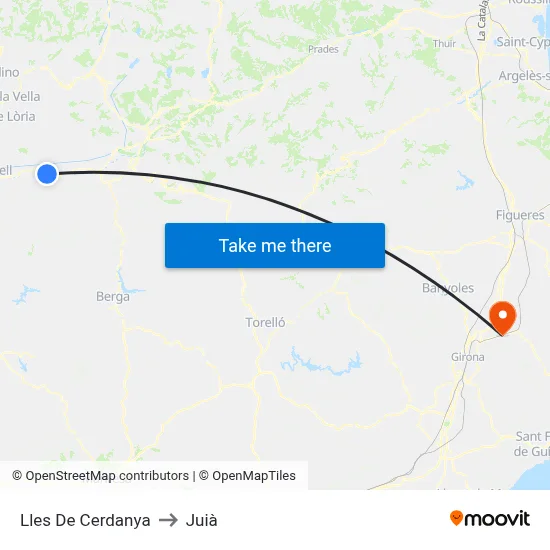 Lles De Cerdanya to Juià map