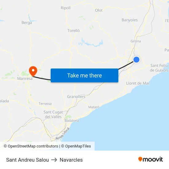 Sant Andreu Salou to Navarcles map