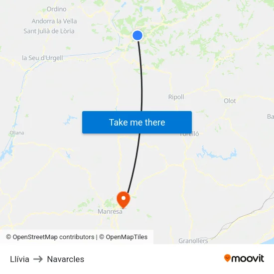 Llívia to Navarcles map
