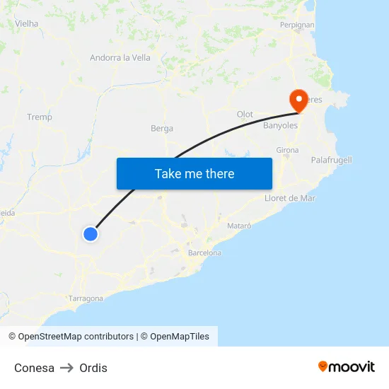 Conesa to Ordis map