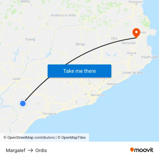 Margalef to Ordis map