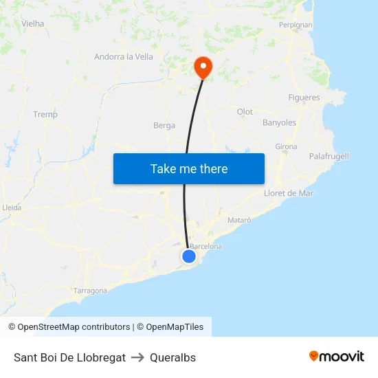 Sant Boi De Llobregat to Queralbs map